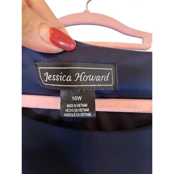 Jessica Howard Navy Blue Dress - Size 16W - Picture 11 of 11